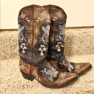 Old Gringo Bonnie Floral Embroidered Leather Boots